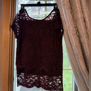 Maroon 2 piece homecoming / occasion dress